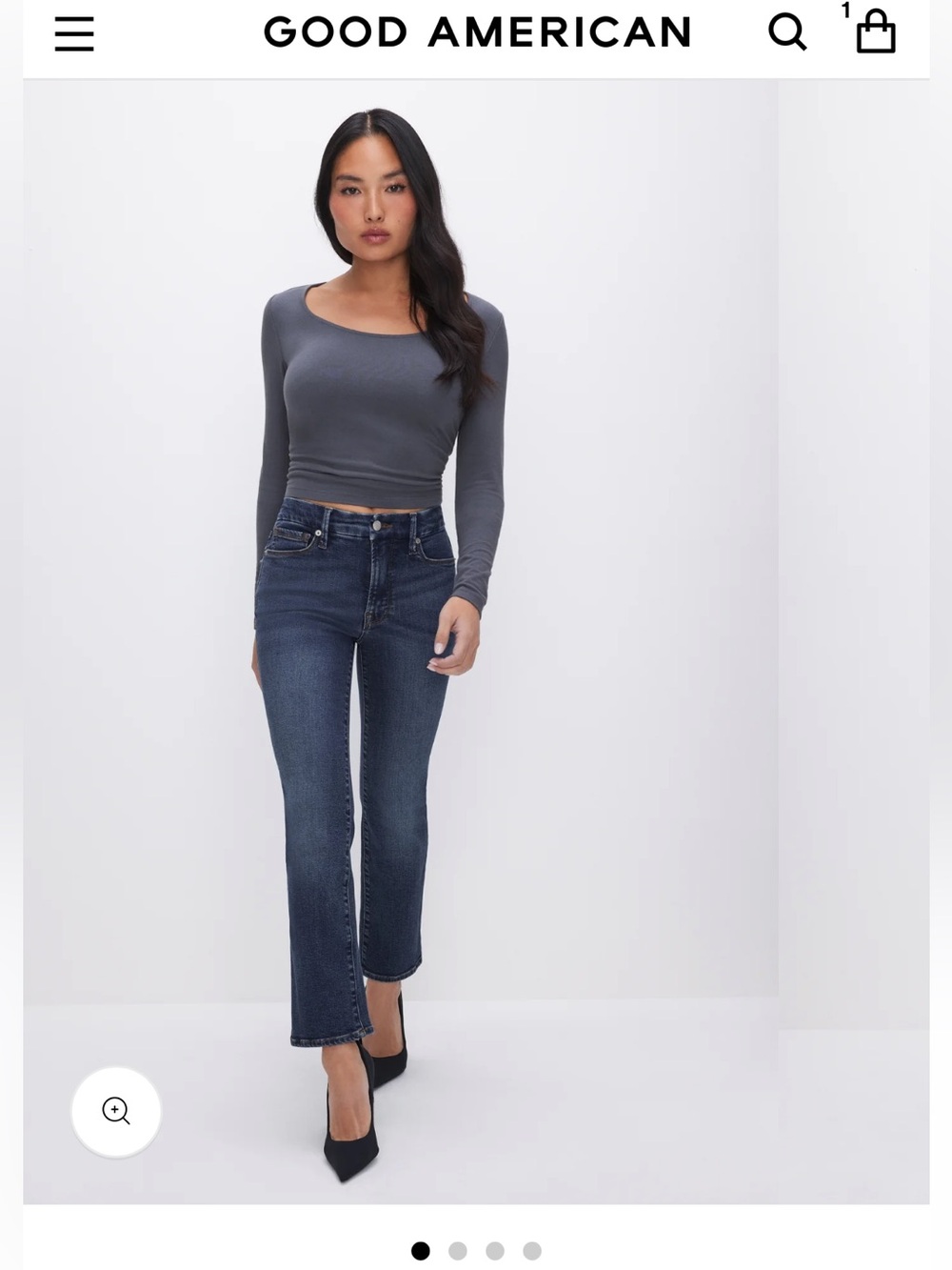 Good American Petite Straight Jeans - Dark Indigo